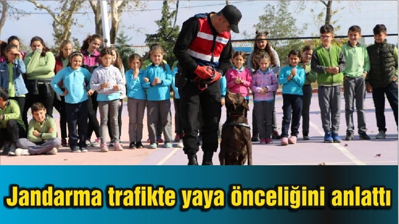 Jandarma trafikte yaya önceliğini anlattı
