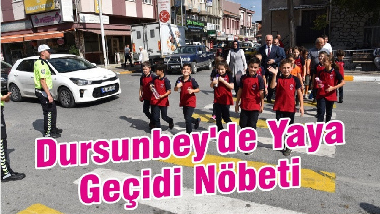 Dursunbey'de Yaya Geçidi Nöbeti