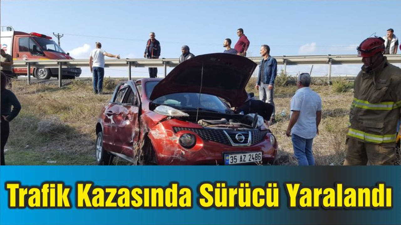 Trafik Kazasında Sürücü Yaralandı