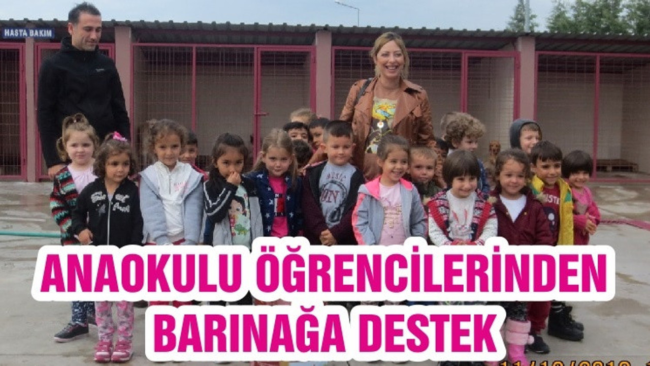 ANAOKULU ÖĞRENCİLERİNDEN BARINAĞA DESTEK