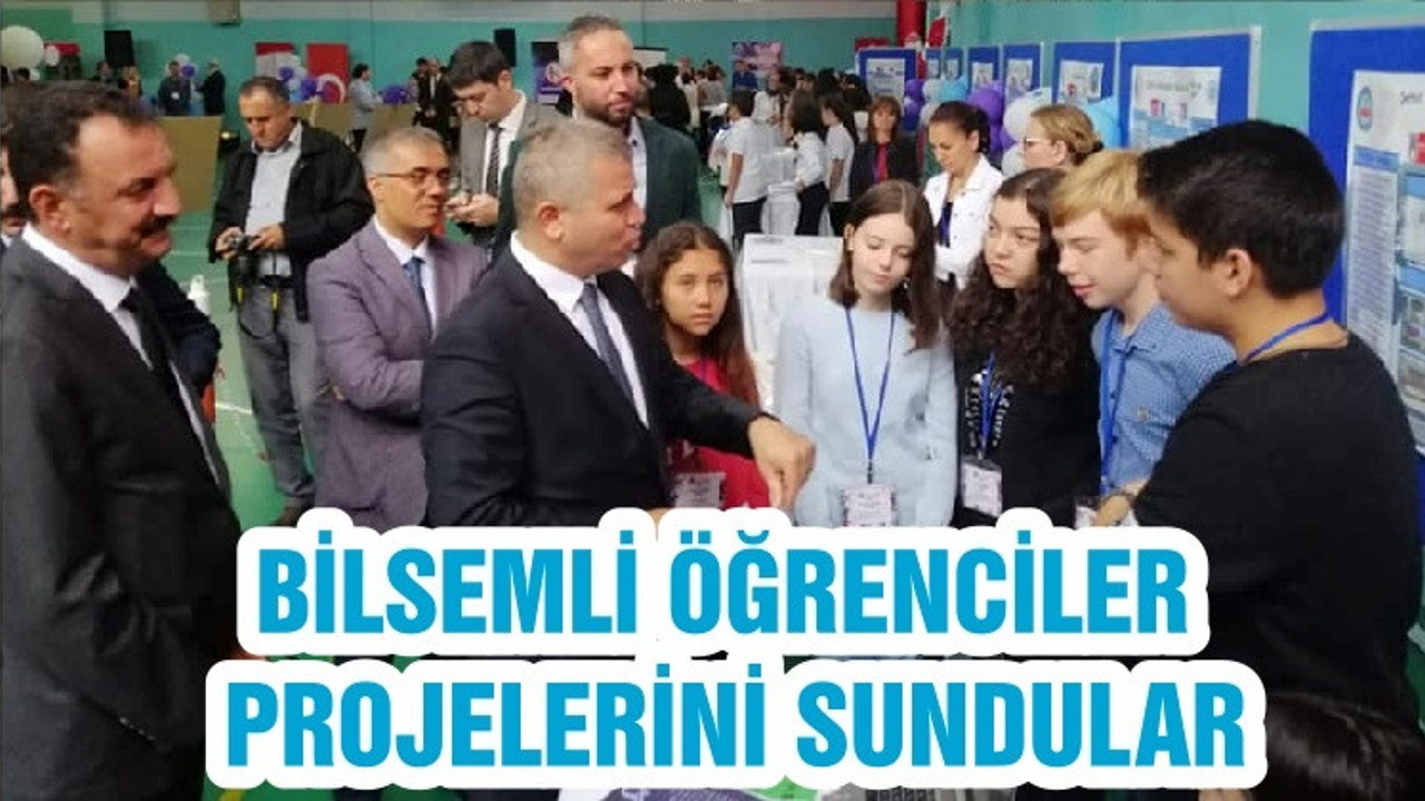 BİLSEMLİ ÖĞRENCİLER PROJELERİNİ SUNDULAR