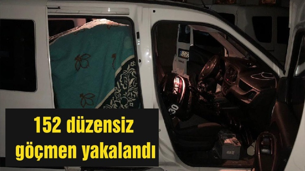 Balıkesir'de 152 düzensiz göçmen yakalandı