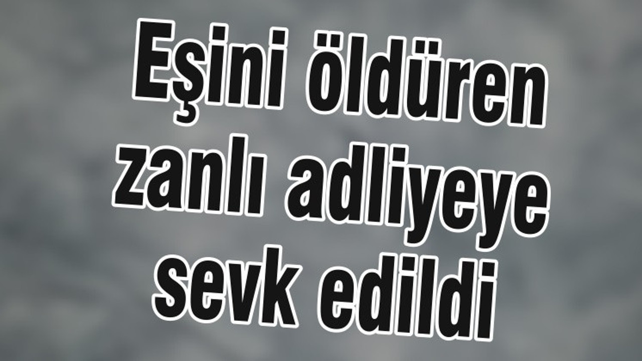 Eşini öldüren zanlı adliyeye sevk edildi