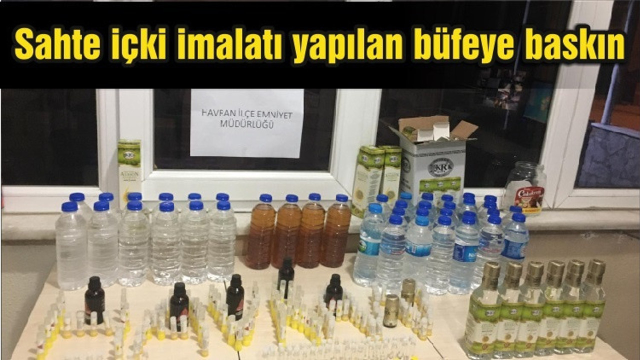 Balıkesir'de sahte içki imalatı yapılan büfeye polis baskını
