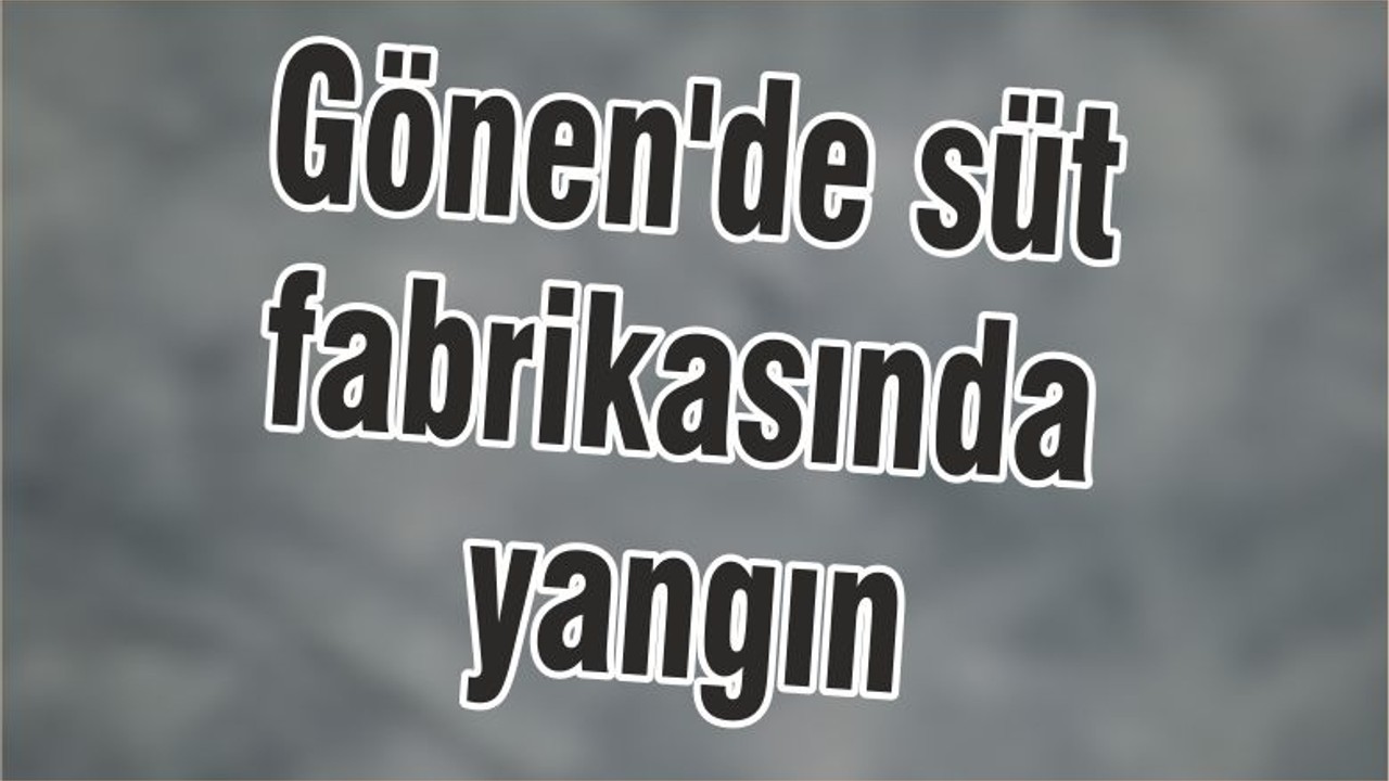 Gönen'de süt fabrikasında yangın
