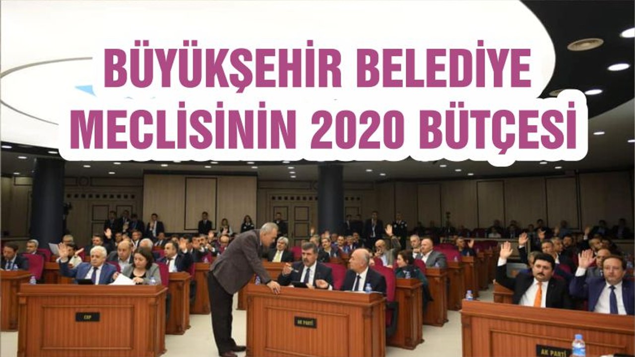 BÜYÜKŞEHİR BELEDİYE MECLİSİNİN 2020 BÜTÇESİ