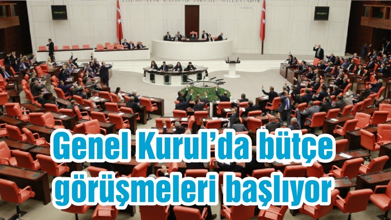 Genel Kurul’da bütçe görüşmeleri başlıyor