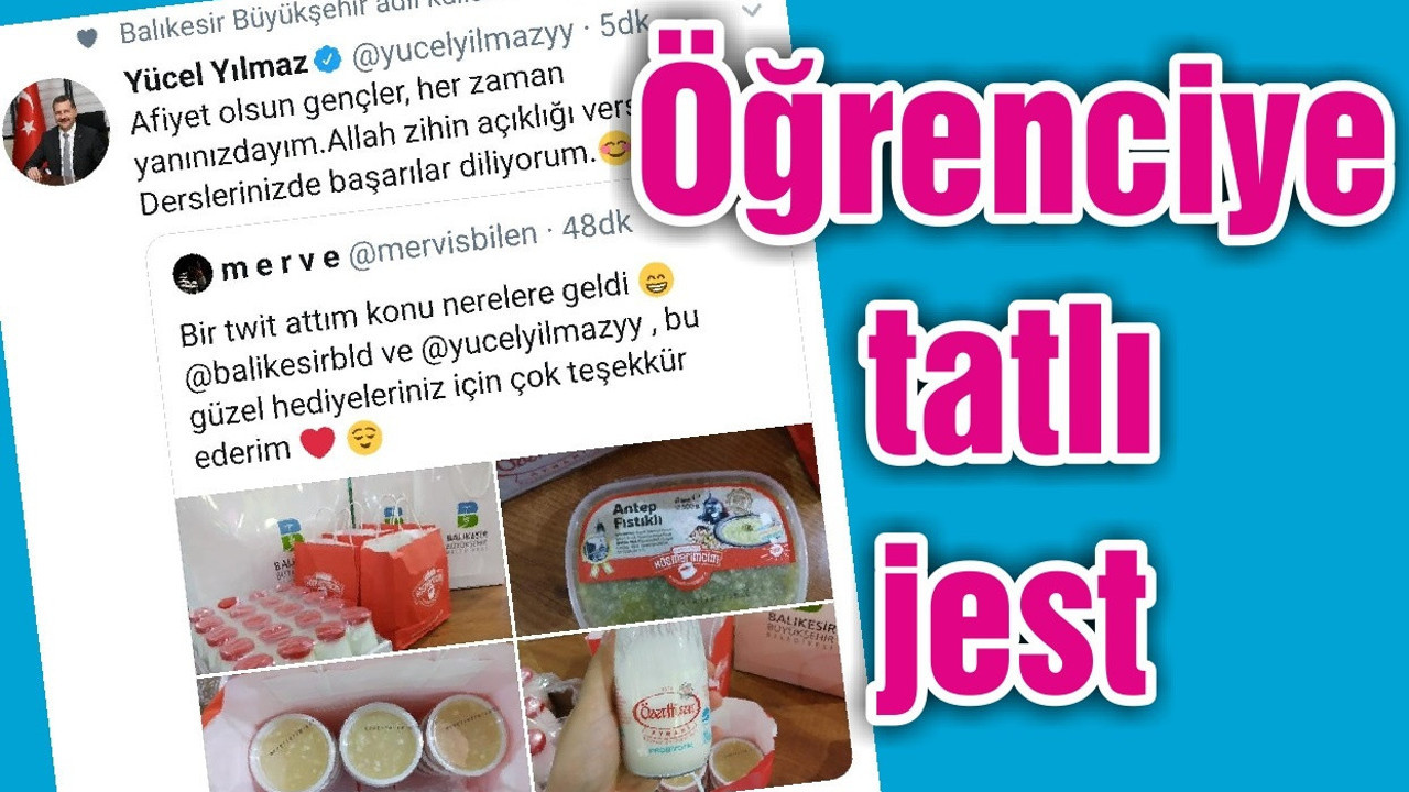 Öğrenciye tatlı jest