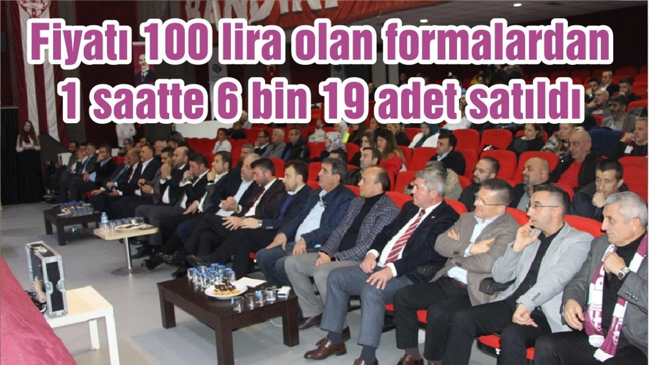 Fiyatı 100 lira olan formalardan 1 saatte 6 bin 19 adet satıldı