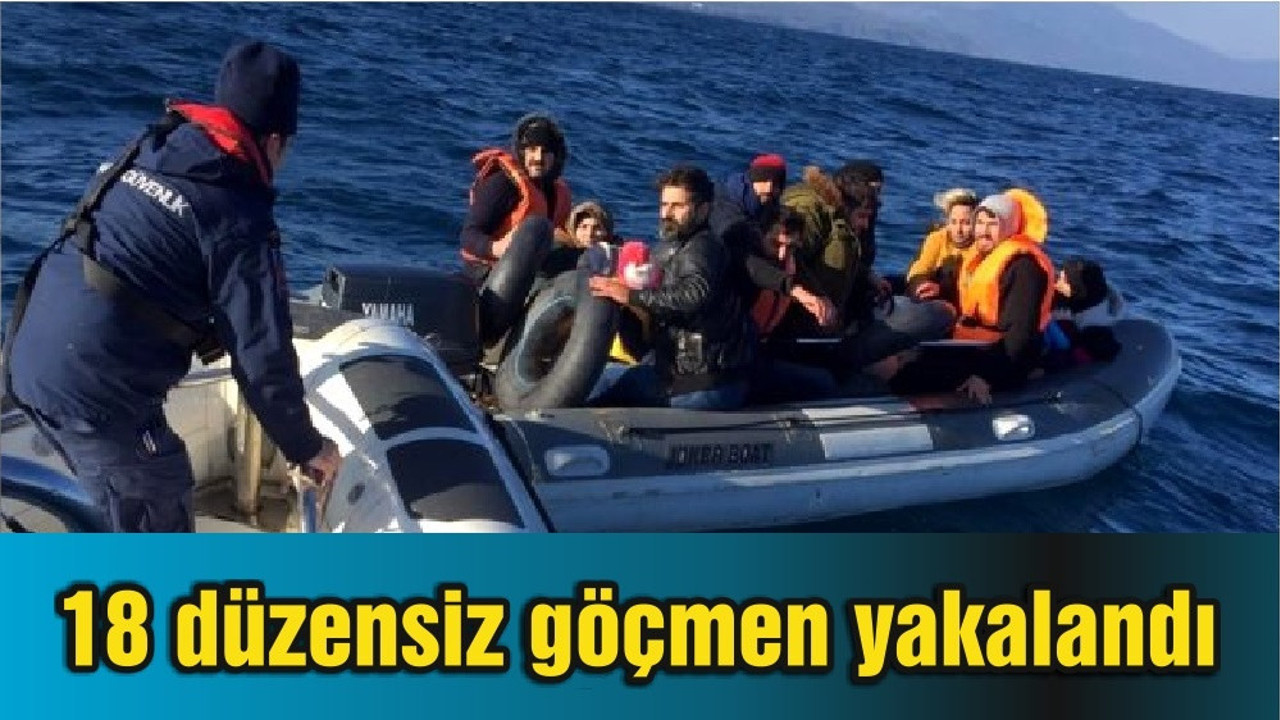 18 düzensiz göçmen yakalandı