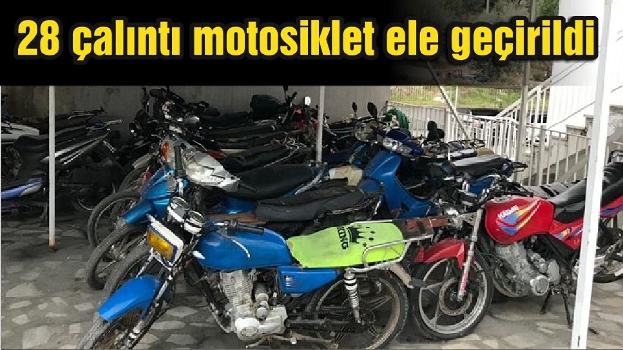 Balıkesir'de 28 çalıntı motosiklet ele geçirildi