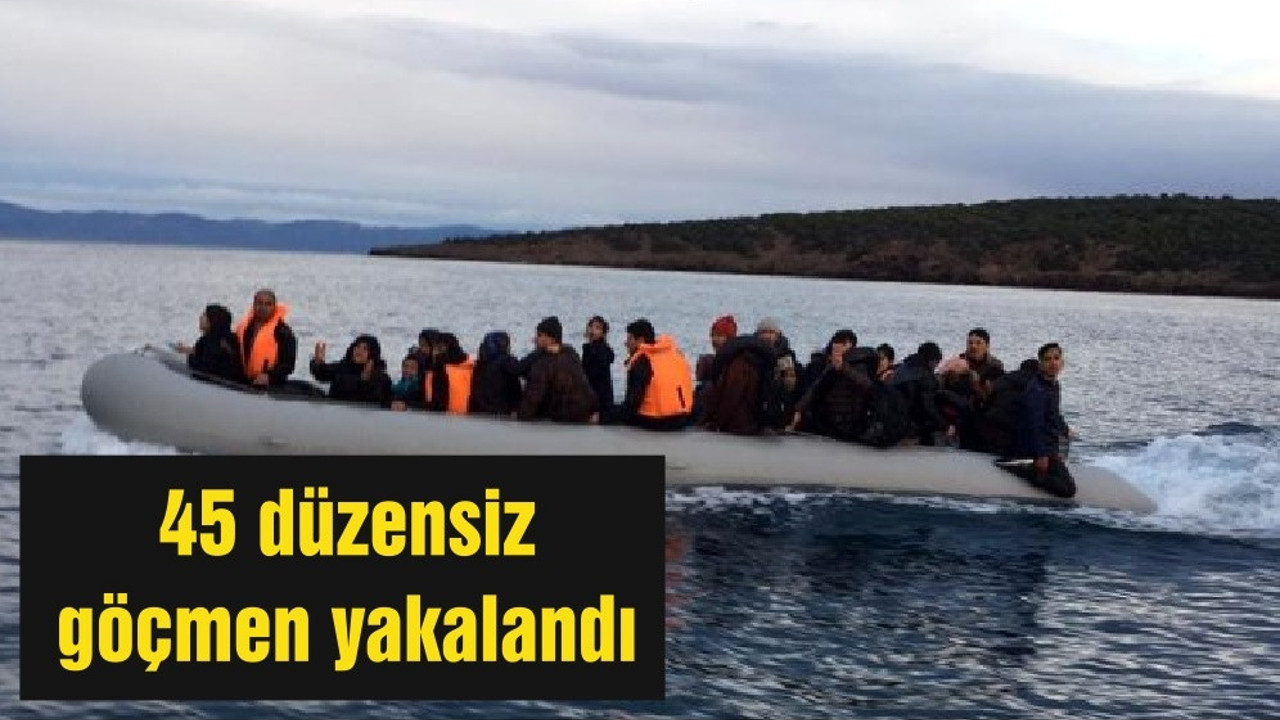 45 düzensiz göçmen yakalandı