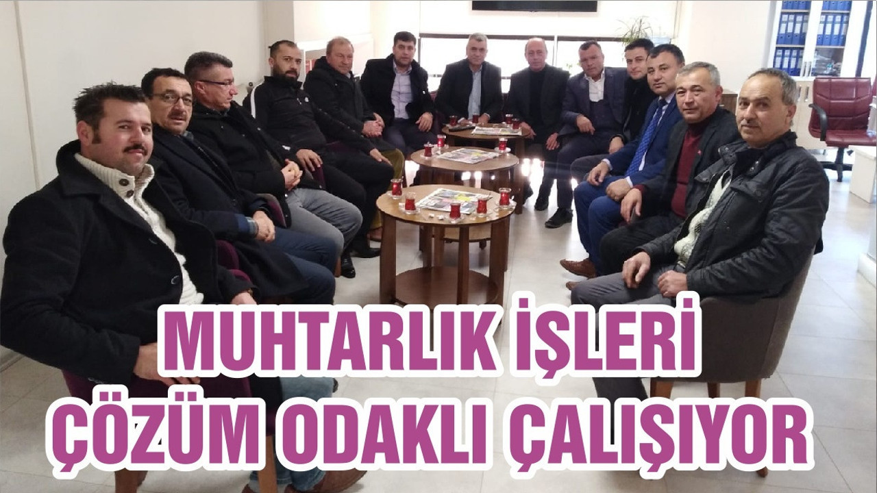 MUHTARLIK İŞLERİ ÇÖZÜM ODAKLI ÇALIŞIYOR