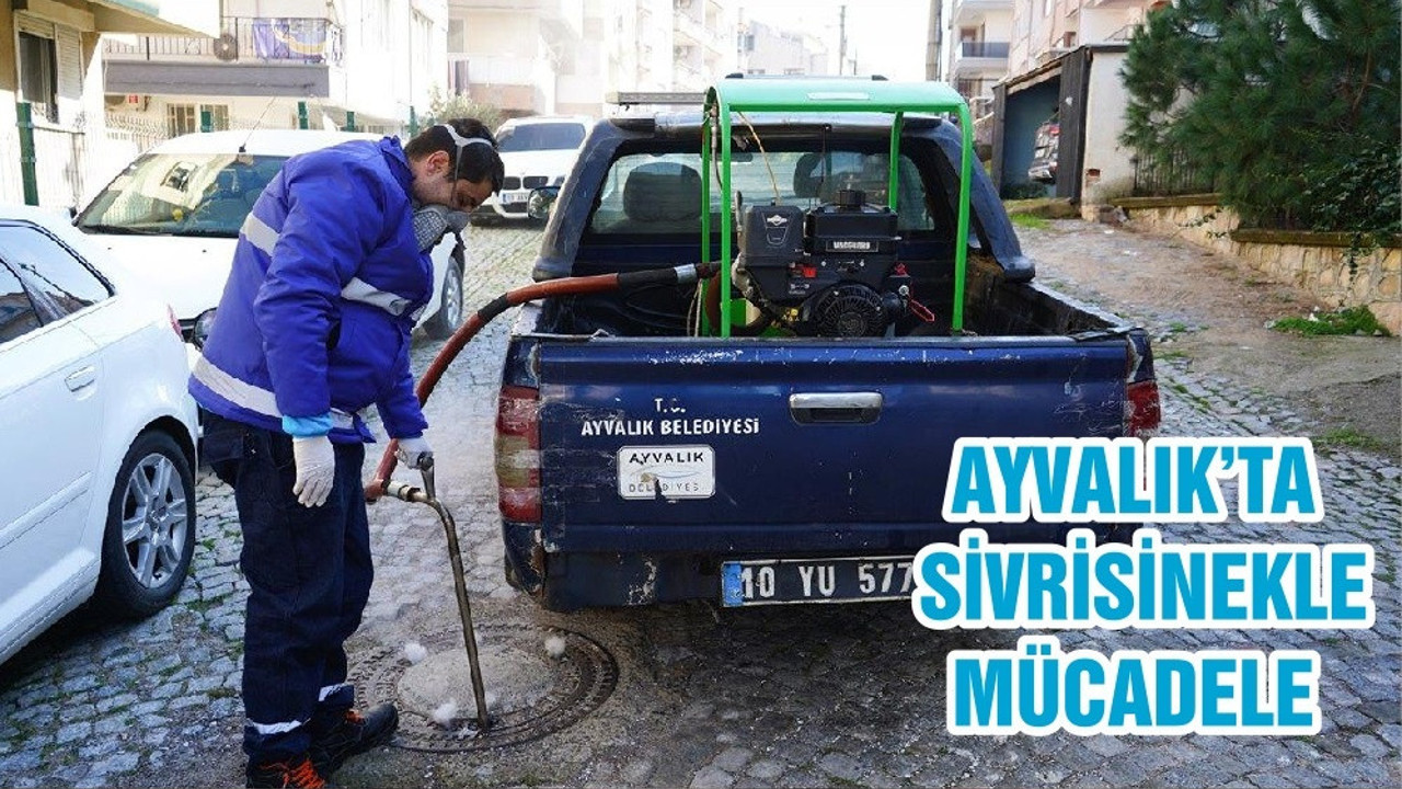 AYVALIK BELEDİYESİ SİVRİSİNEKLE MÜCADELEYE ARA VERMEDEN DEVAM EDİYOR