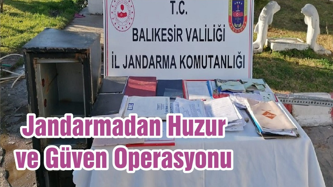 Jandarmadan Huzur ve Güven Operasyonu