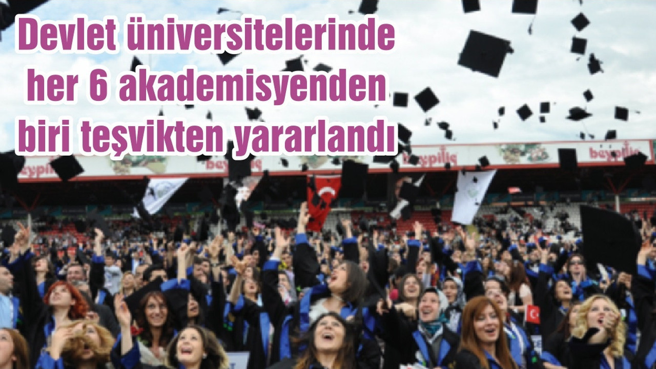 Devlet üniversitelerinde her 6 akademisyenden biri teşvikten yararlandı