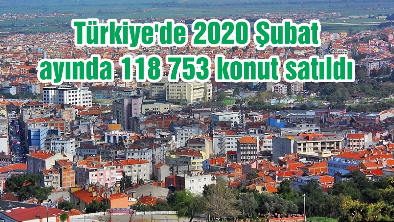 Türkiye'de 2020 Şubat ayında 118 753 konut satıldı