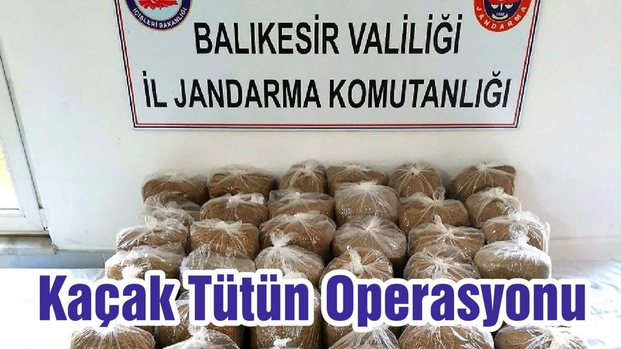 Jandarmadan Kaçak Tütün Operasyonu