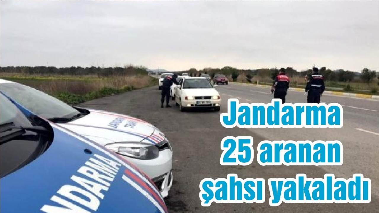 Jandarma 25 aranan şahsı yakaladı