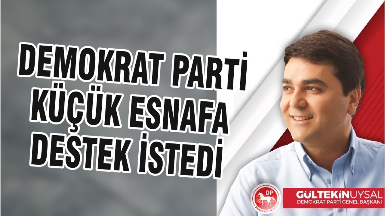 DEMOKRAT PARTİ KÜÇÜK ESNAFA DESTEK İSTEDİ