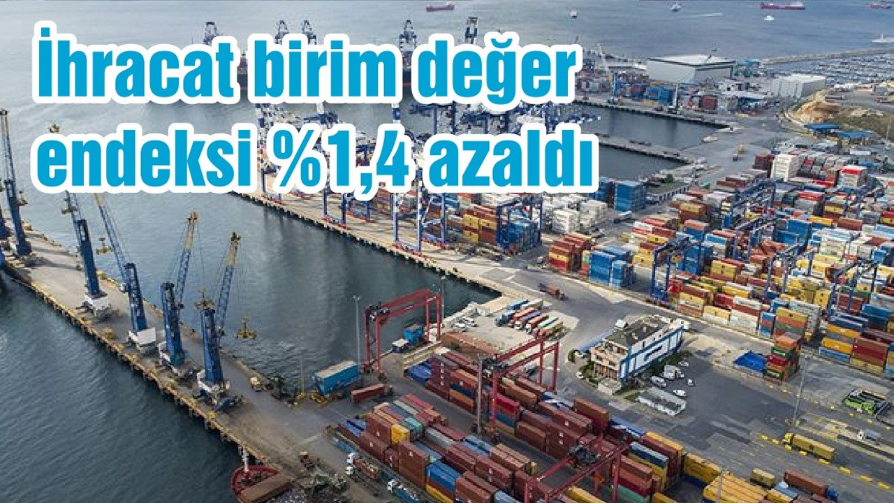 İhracat birim değer endeksi yüzde 1,4 azaldı