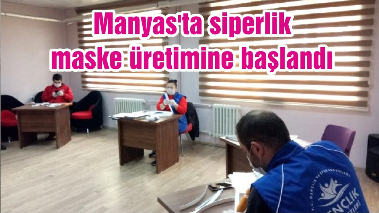 Manyas'ta siperlik maske üretimine başlandı