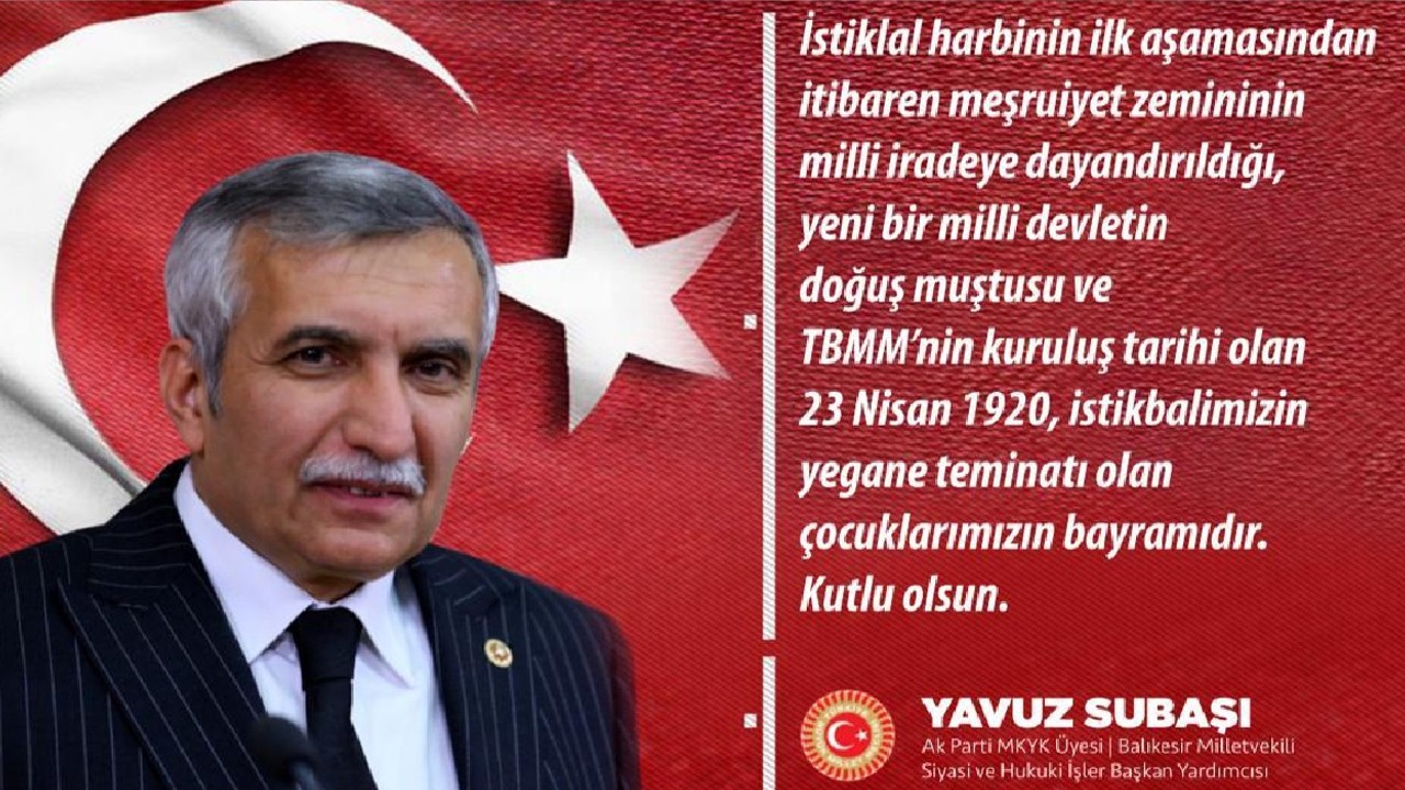 Yavuz Subaşı'dan 23 Nisan kutlaması