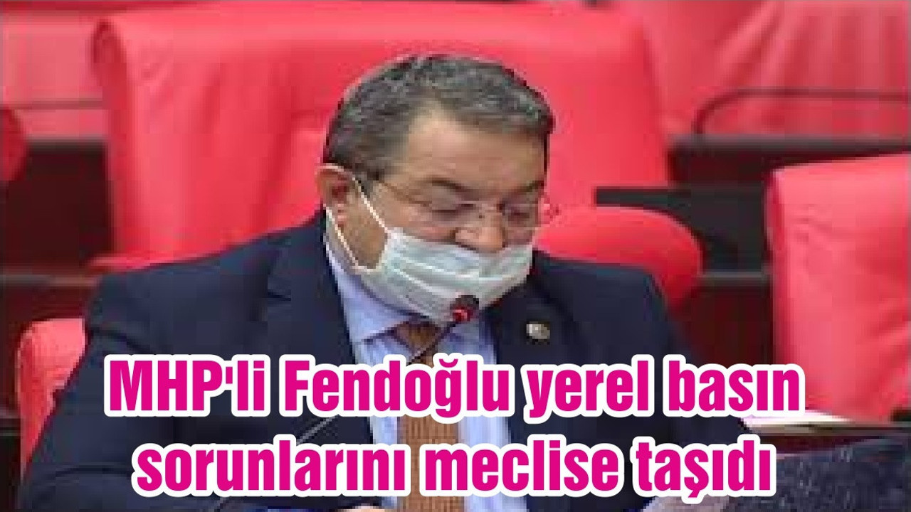 MHP'li Fendoğlu yerel basın sorunlarını meclise taşıdı
