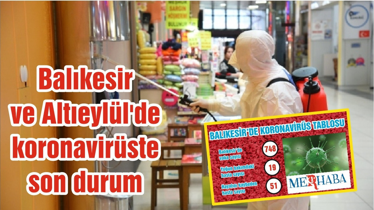 Balıkesir ve Altıeylül'de koronavirüste son durum