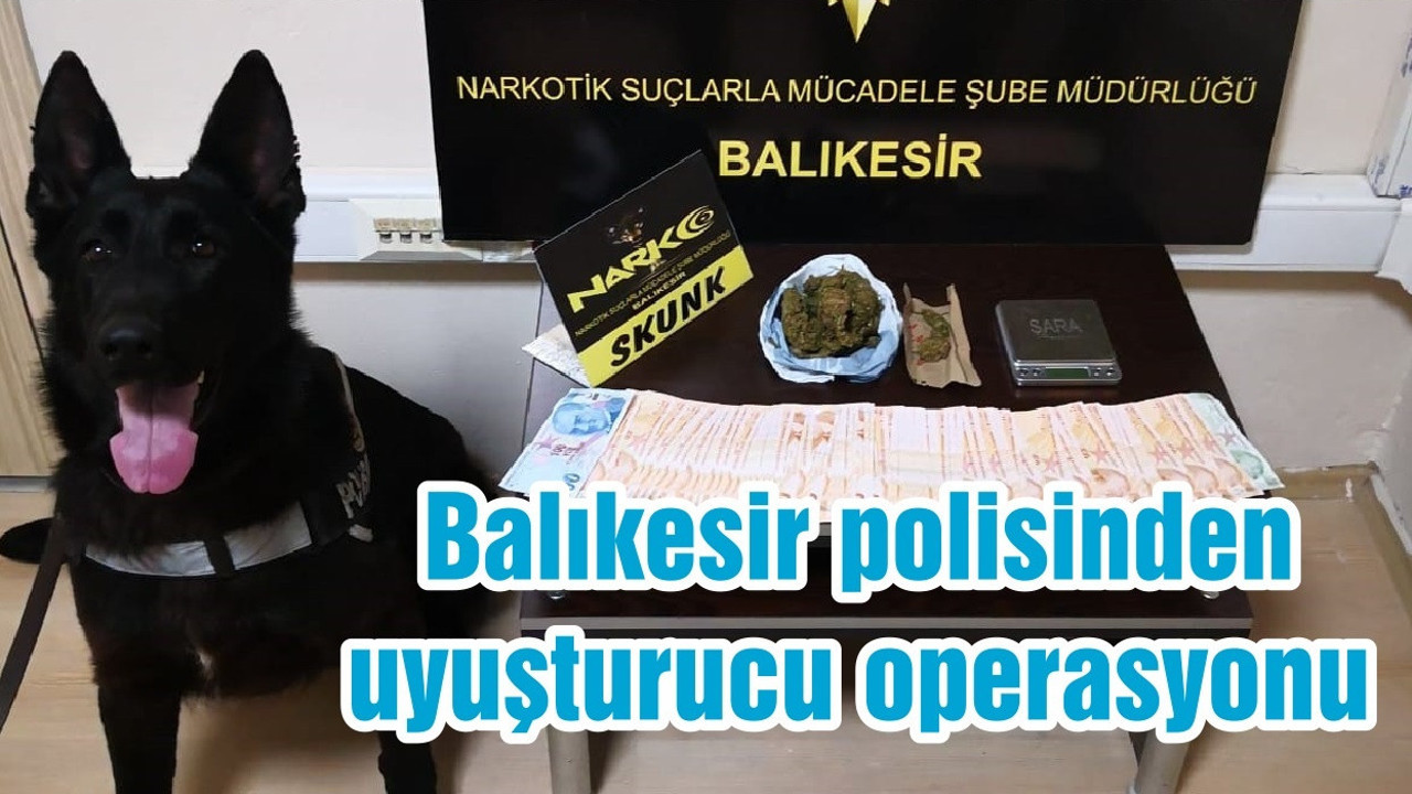 Balıkesir polisinden uyuşturucu operasyonu