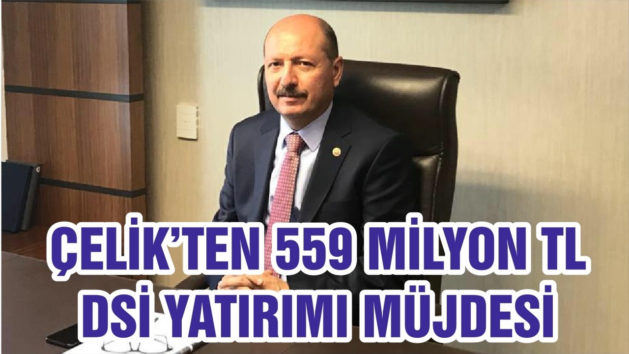ÇELİK’TEN 559 MİLYON TL DSİ YATIRIMI MÜJDESİ