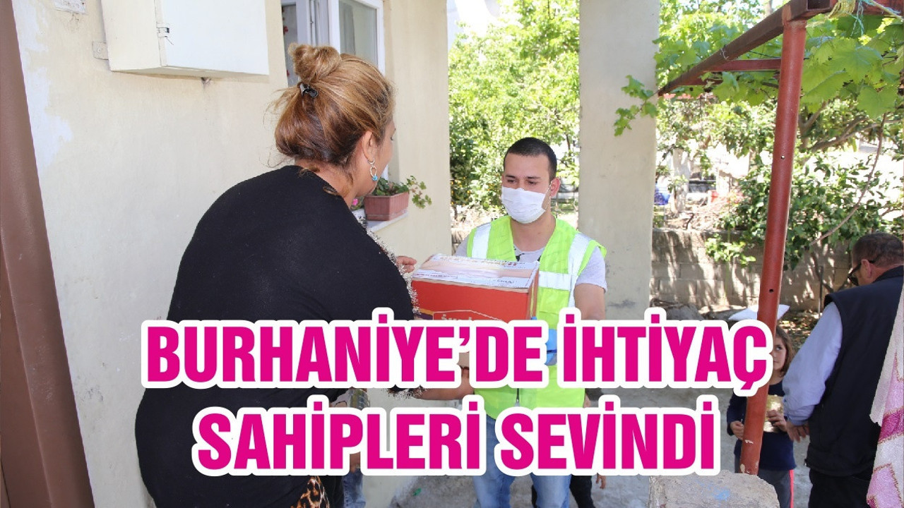 BURHANİYE BELEDİYESİ VE GÖZÇİÇEK GIDA İHTİYAÇ SAHİPLERİNİ SEVİNDİRDİ