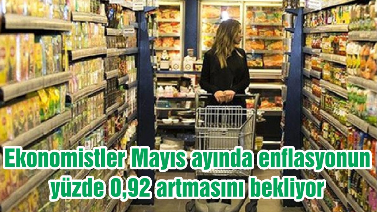 Ekonomistler Mayıs ayında enflasyonun yüzde 0,92 artmasını bekliyor