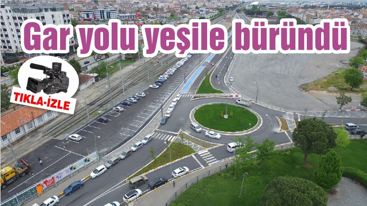 Gar yolu yeşile büründü