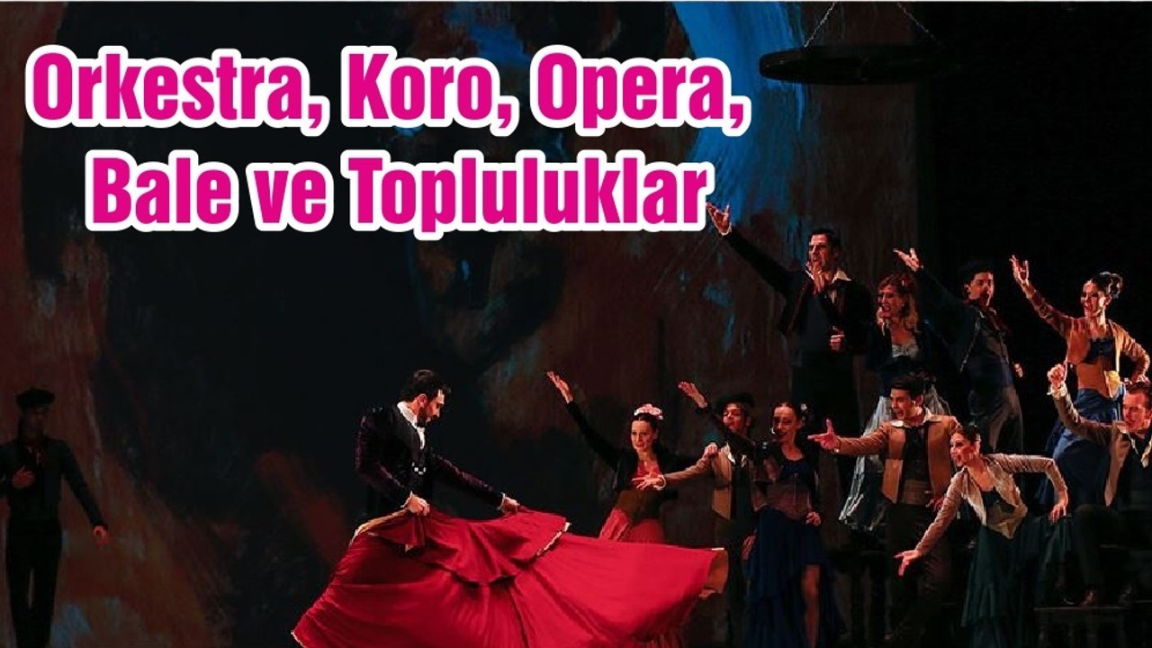 Orkestra, Koro, Opera, Bale ve Topluluklar
