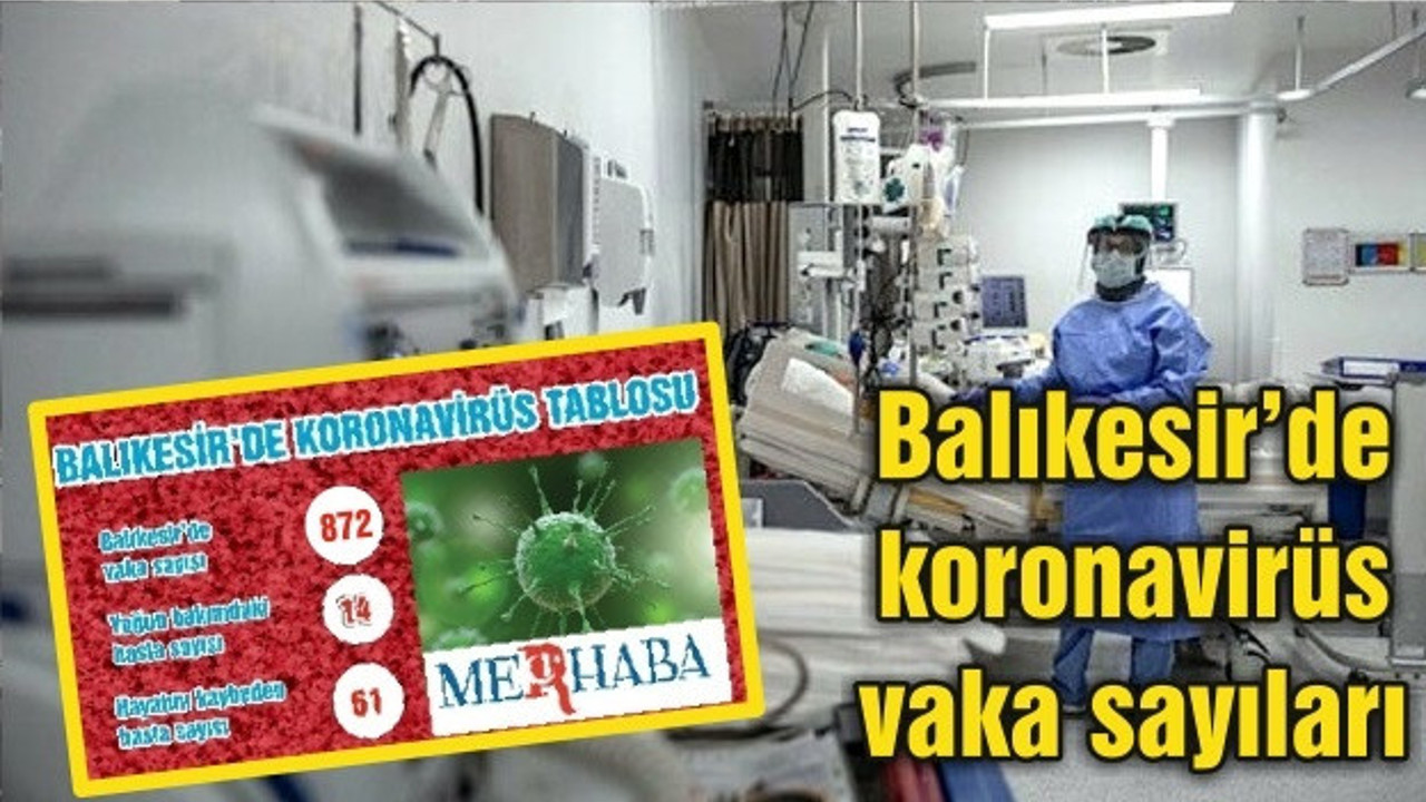 Balıkesir'de koronavirüste 11 Mayıs tablosu