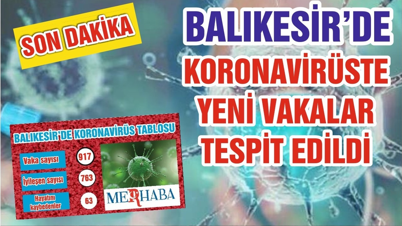 BALIKESİR'DE KORONAVİRÜS VAKALARINDA ARTIŞ
