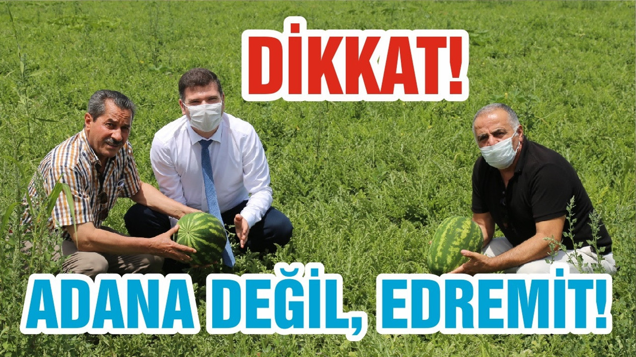 DİKKAT! ADANA DEĞİL, EDREMİT!