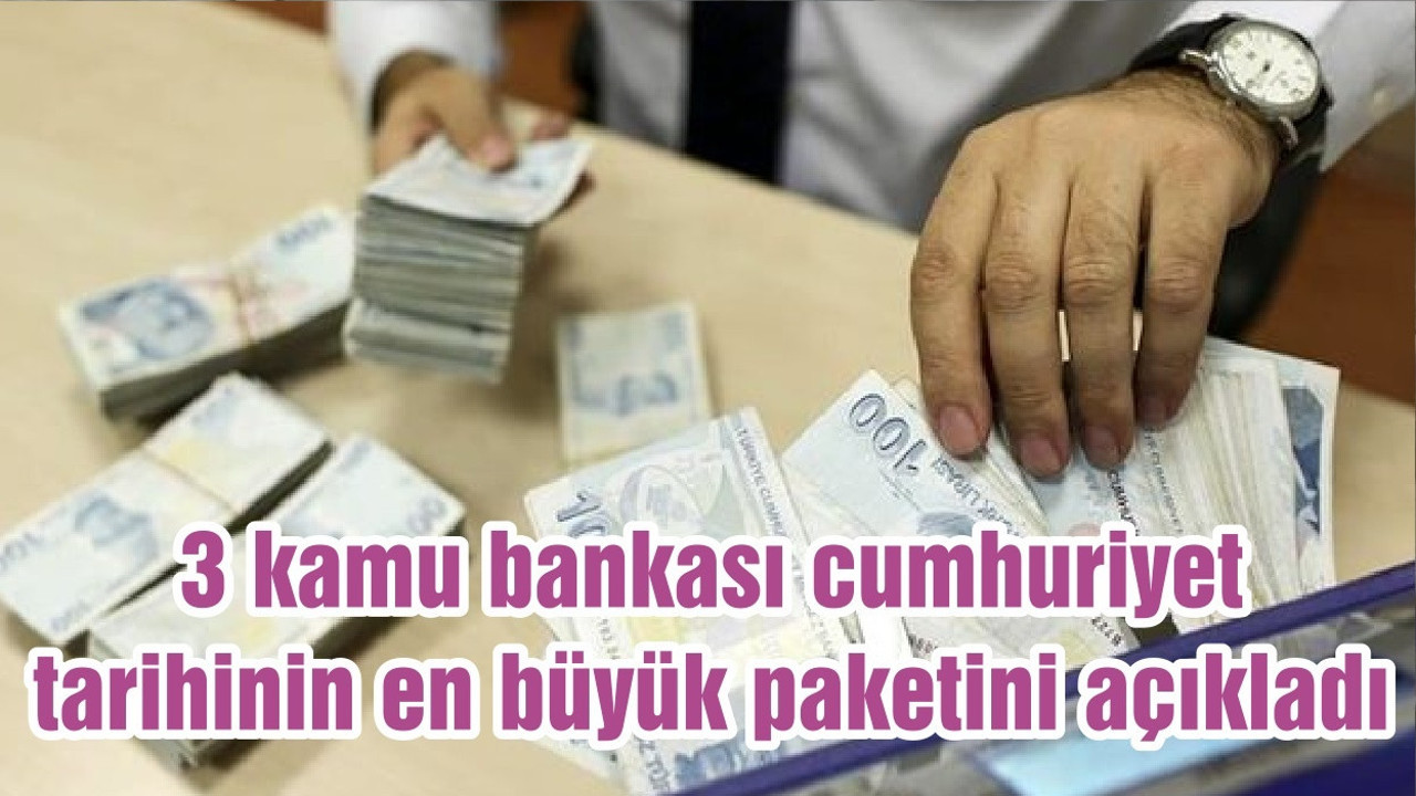 3 kamu bankası cumhuriyet tarihinin en büyük paketini açıkladı