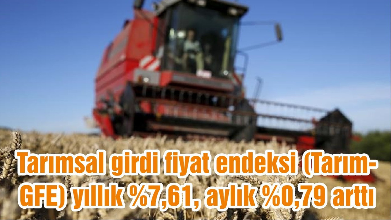 Tarımsal girdi fiyat endeksi (Tarım-GFE) yıllık %7,61, aylık %0,79 arttı