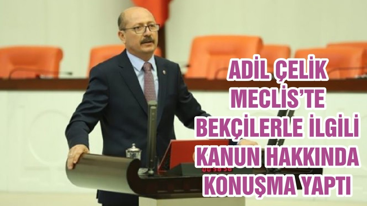 ADİL ÇELİK MECLİS’TE BEKÇİLERLE İLGİLİ KANUN HAKKINDA KONUŞMA YAPTI