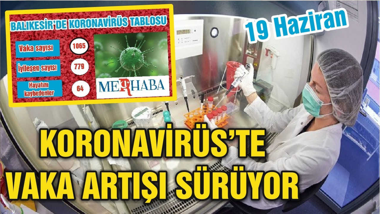 BALIKESİR’DE KORONAVİRÜSTE 19 HAZİRAN TABLOSU