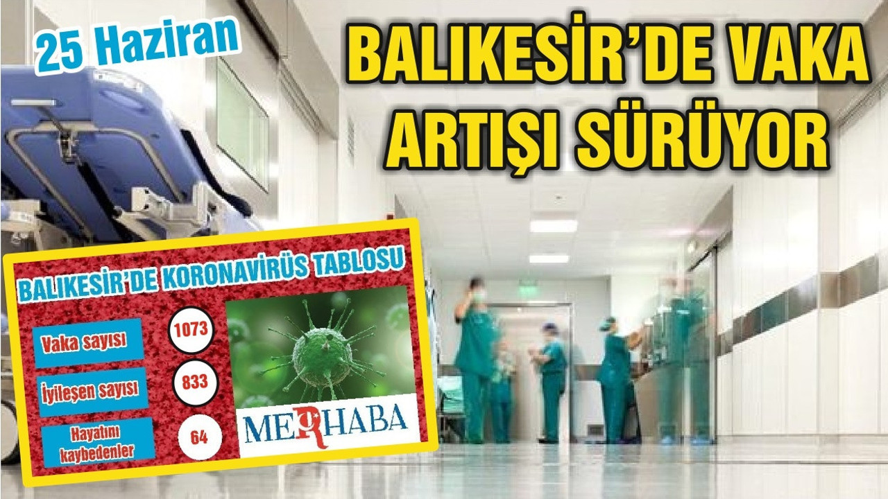 BALIKESİR’DE KORONAVİRÜSTE 25 HAZİRAN TABLOSU