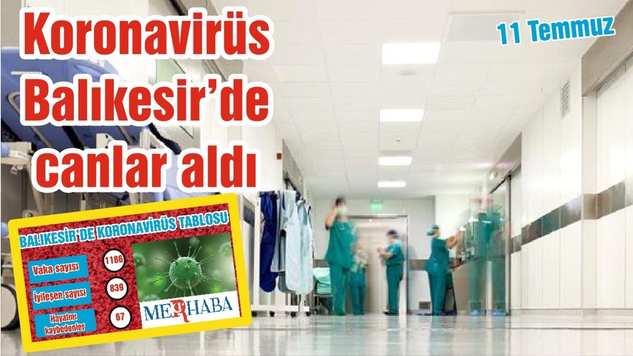 BALIKESİR’DE 11 TEMMUZ KORONAVİRÜS TABLOSU