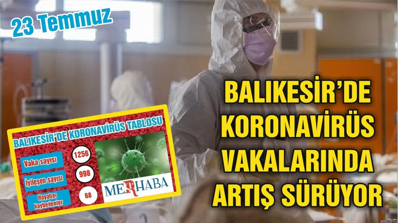 BALIKESİR’DE 23 TEMMUZ KORONAVİRÜS TABLOSU