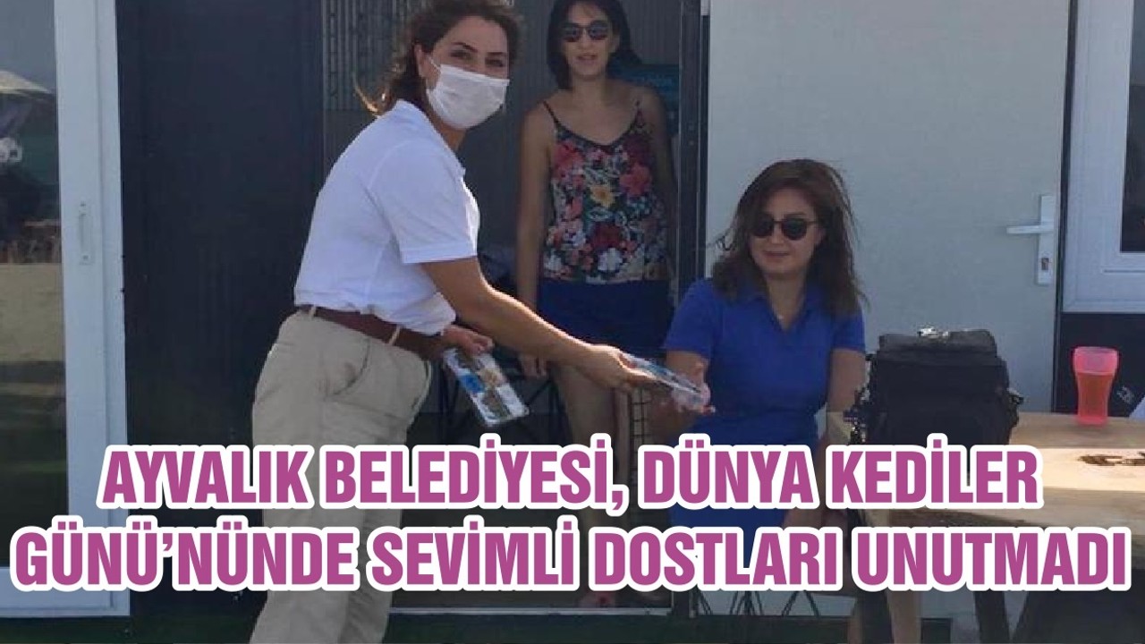 AYVALIK BELEDİYESİ, DÜNYA KEDİLER GÜNÜ’NÜNDE SEVİMLİ DOSTLARI UNUTMADI