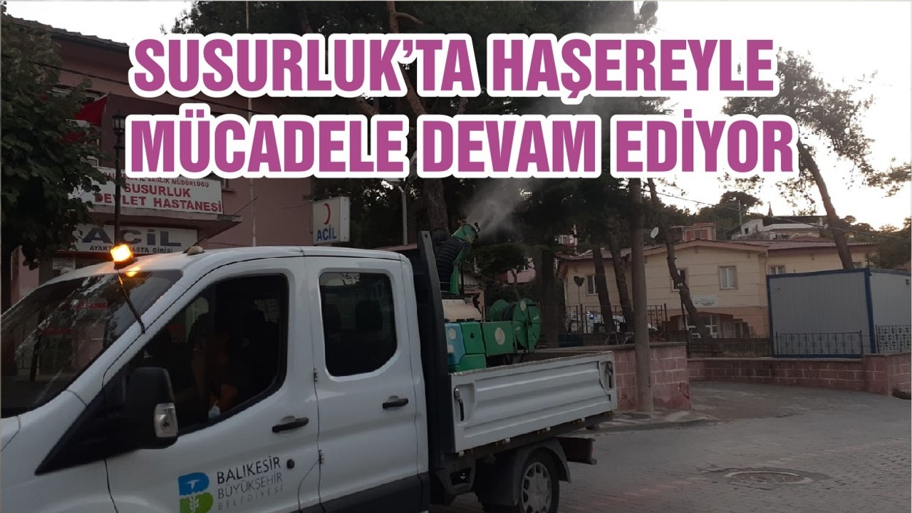 SUSURLUK’TA HAŞEREYLE MÜCADELE DEVAM EDİYOR