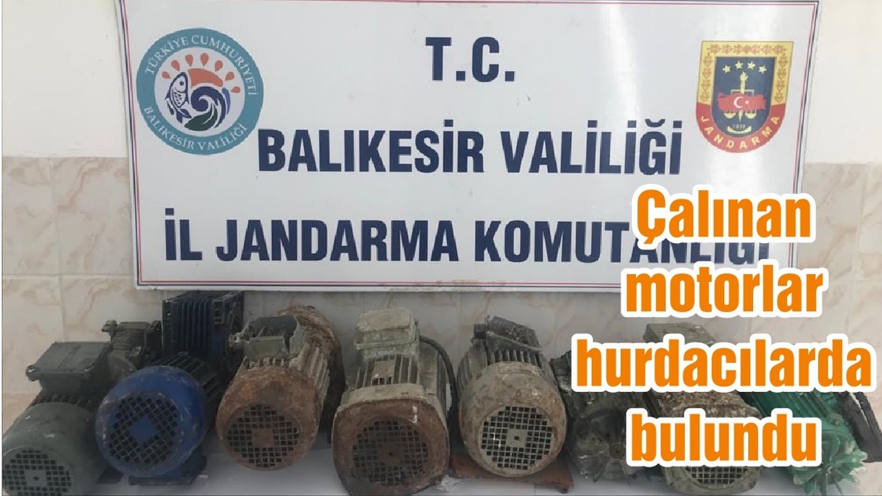 Çalınan motorlar hurdacılarda bulundu
