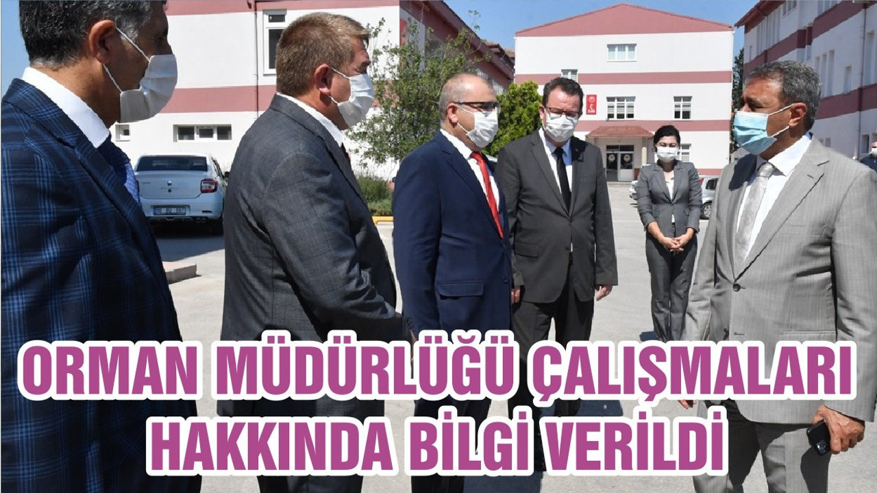 ORMAN MÜDÜRLÜĞÜ ÇALIŞMALARI HAKKINDA BİLGİ VERİLDİ