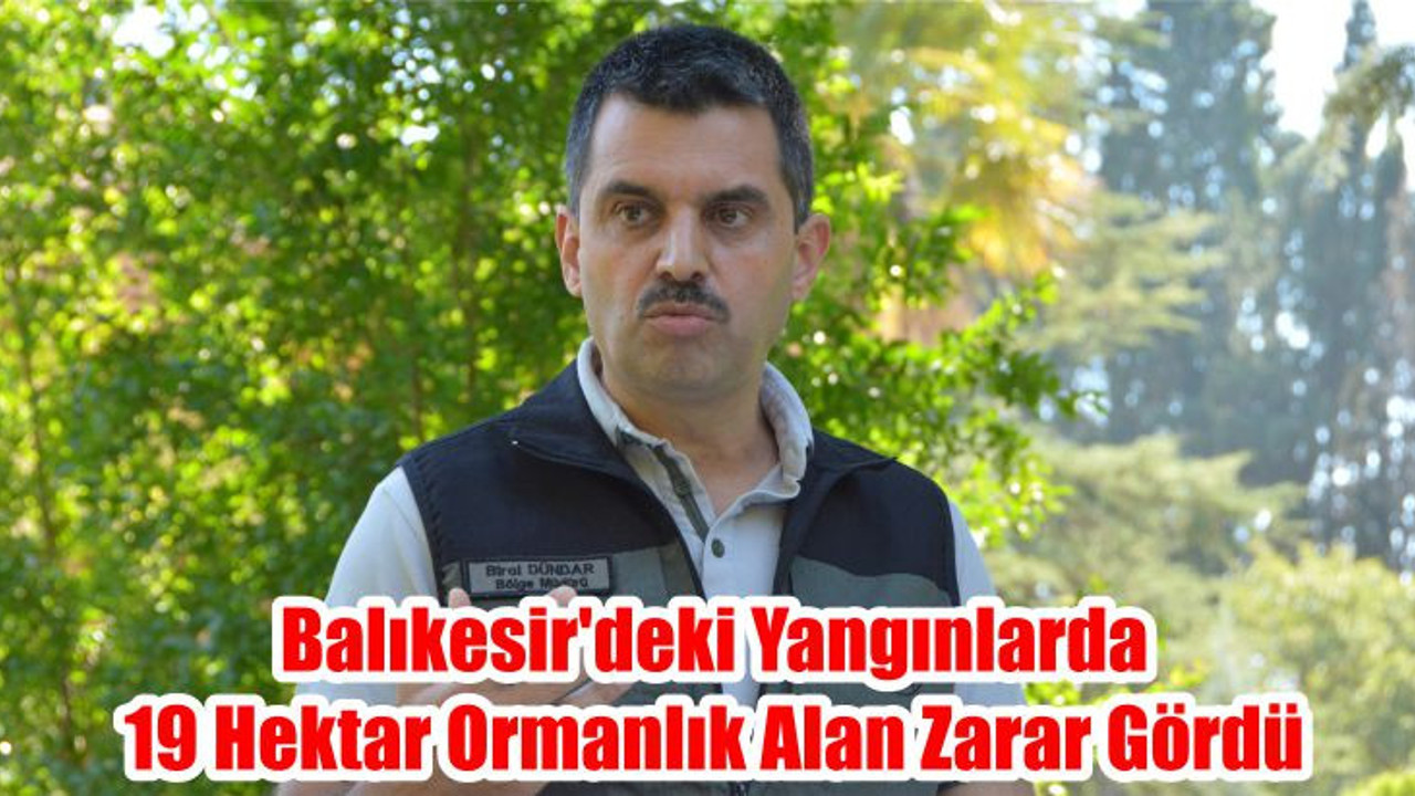 Balıkesir'deki Yangınlarda 19 Hektar Ormanlık Alan Zarar Gördü